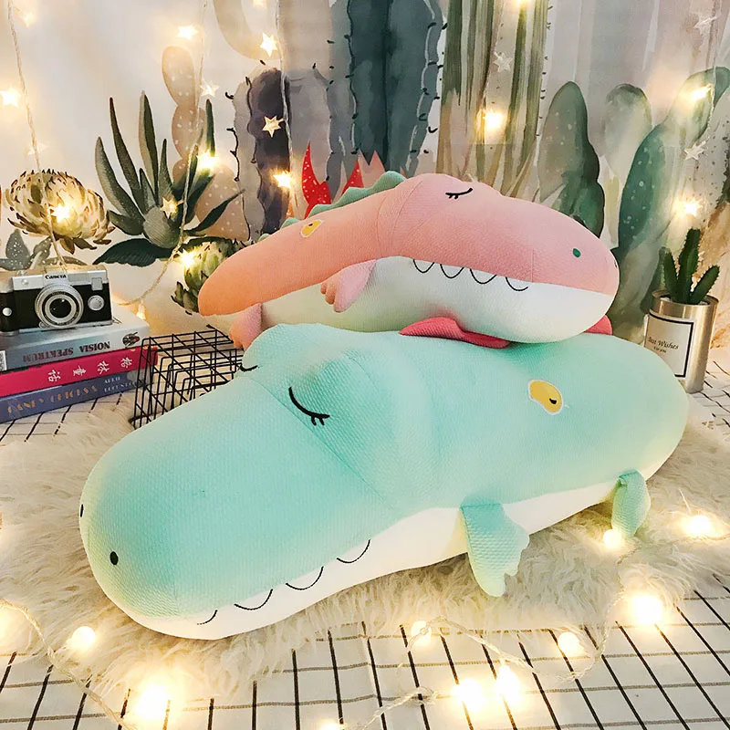 Cuddly pop мягкая Лежащая мультяшная плюшевая подушка крокодила большая из Аниме