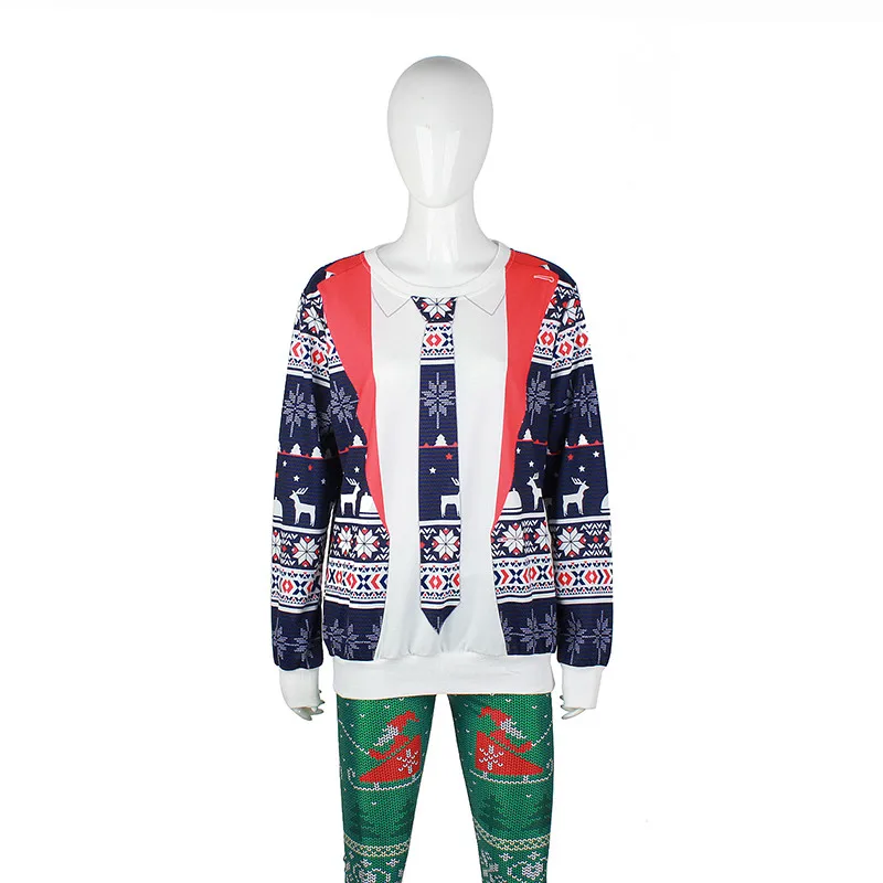 Унисекс для мужчин и женщин 2020 уродливая Рождественская Толстовка отдыха