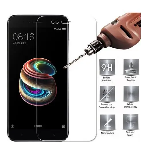 Защитное стекло закаленное 9H 2.5D для Xiaomi Mi A1 | Мобильные телефоны и аксессуары