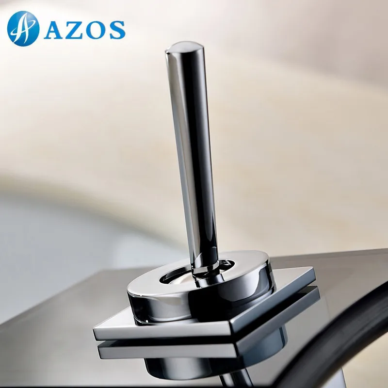 Смеситель для ванной комнаты хромированный полировальный черный стеклянный