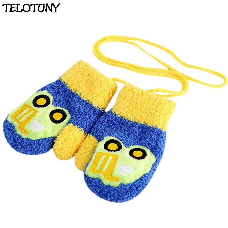 TELOTUNY 2018 FASHION Children Girls Boys Winter Cartoon Animal Patchwork Keep Warm Mittens Gloves IU20 | Детская одежда и обувь