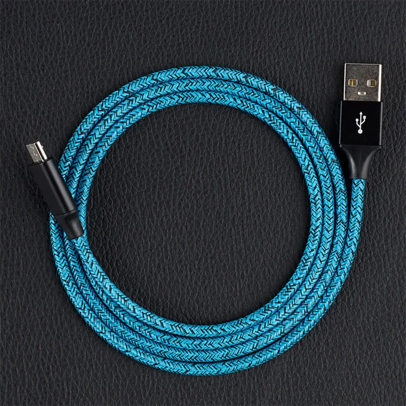 Нейлоновый кабель Micro USB Type C для быстрой зарядки зарядный Samsung Huawei Android телефонный