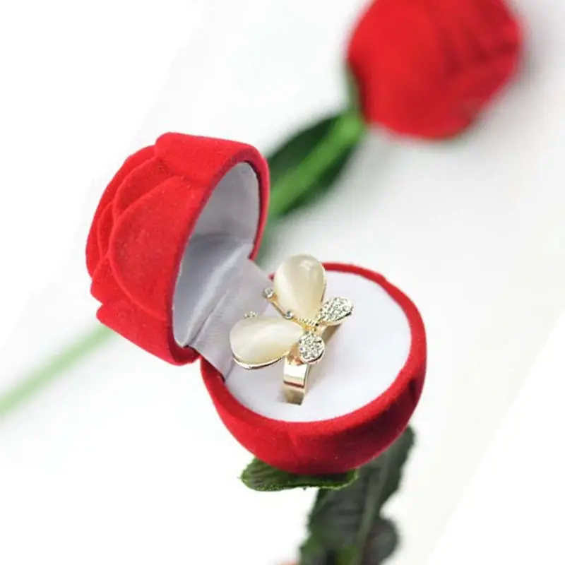 Роза для помолвки романтивечерние НКА свадьба серьги кольцо кулон ювелирные