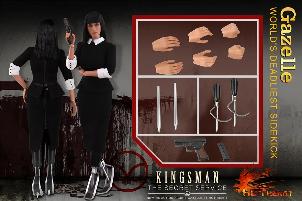 Горячая сердце Kingsman Секретная служба женский убийца Газель 1/6 фигурка|Игровые
