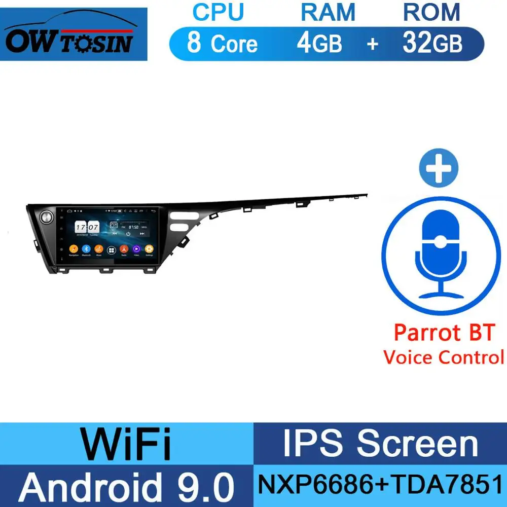32G Parrot BT 10," ips 8 ядерный 4 Гб ОЗУ 64 Гб ПЗУ Android 9,0 Автомобильный DVD Радио gps Navi для TOYOTA CAMRY DSP CarPlay Parrot BT стерео - Цвет: 32G Parrot BT