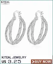 Kiteal 925 ювелирные изделия серебряные женские серьги шесть крапанов Циркон Сердце со стрелой круглые серьги-кольца для женщин лучший подарок S-E184