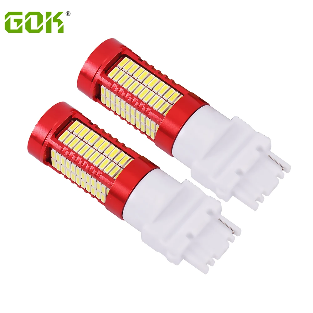 

10pcs T25 3157 3156 led 106SMD 4014 LED 3157 bulb Turn Signal White light Car Light Source lamp Brake Tail Backup Reverse Light