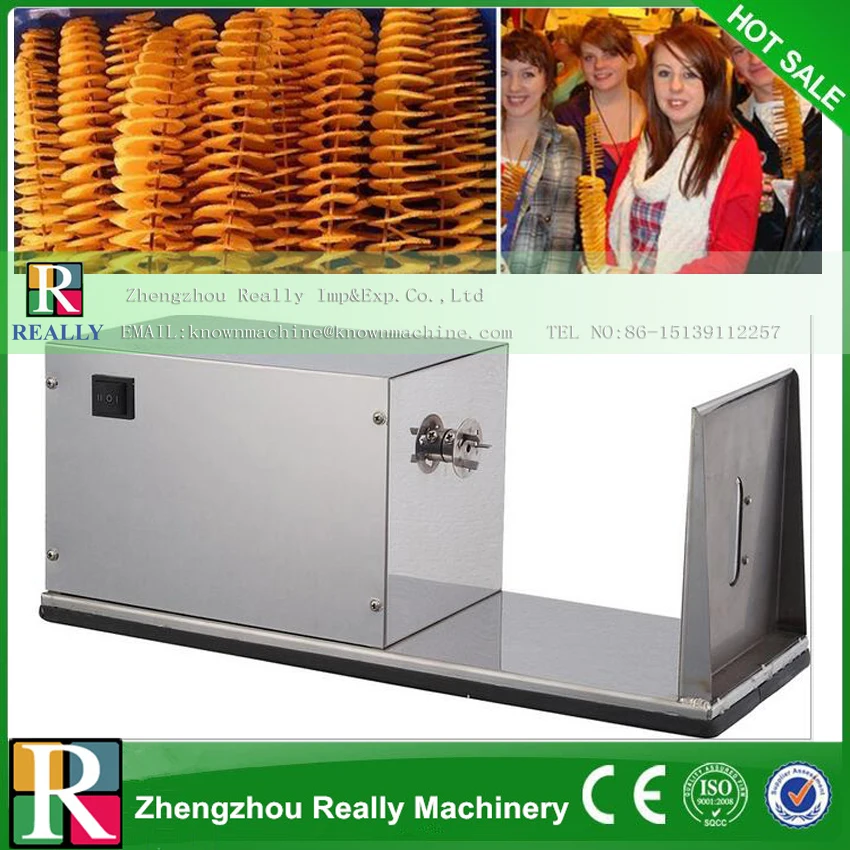 売却 送料無料528スパイラルポテトカッター電気自動ハリケーンポテトタワーマシン、スパイラルポテトポテトカッター