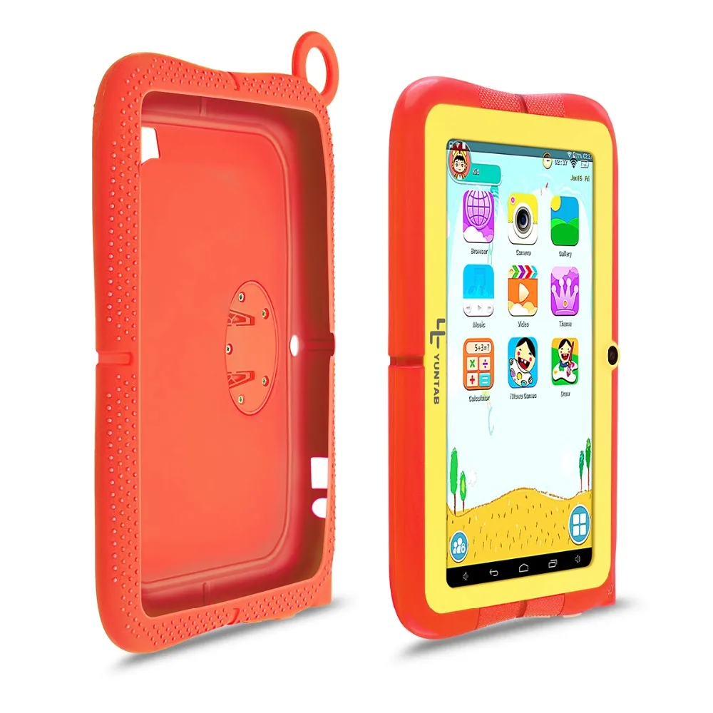 YUNTAB 7 &quotQ88R iWawa Дети планшетный ПК HD 1024*600 дисплей с родительским контролем