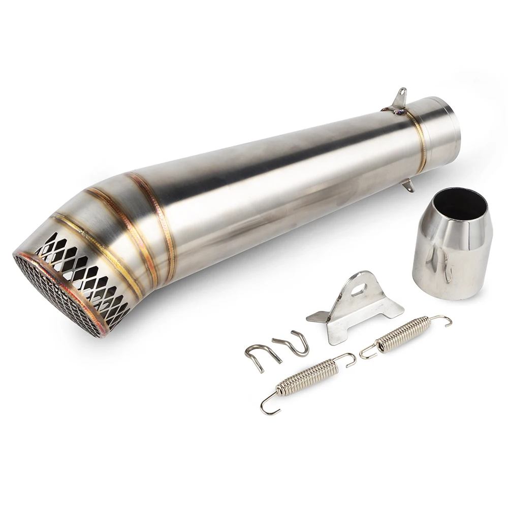 Универсальный глушитель выхлопной трубы заднего мотоцикла 51 мм из нержавеющей