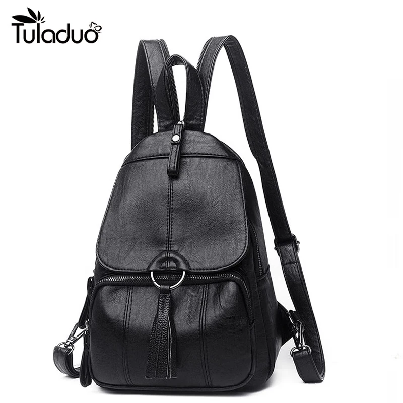 Модные женские рюкзаки рюкзак из мягкой искусственной кожи на плечо женский