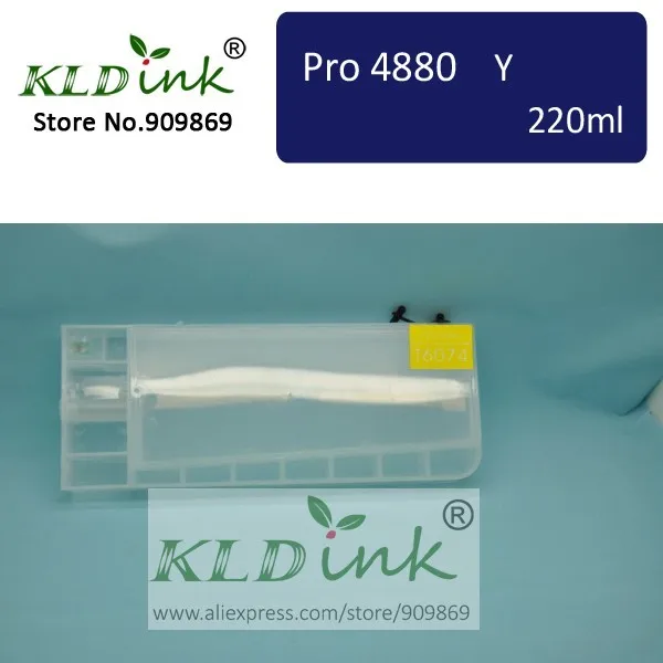

[KLD Ink] Compatible T6064 refillable ink cartridge for Stylus Pro 4880 Large Format Inkjet Printer ( 1 cartridge with chip)