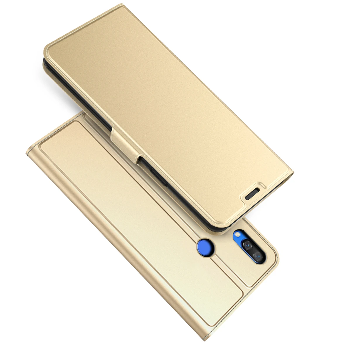 Чехол из искусственной кожи для Xiao mi Red mi Note 8 Pro/Note 7/Note 8/Note 7 Pro/Xiaomi mi 9T Pro/mi A3 чехол с откидной крышкой и подставкой для держателей карт чехол - Цвет: Gold