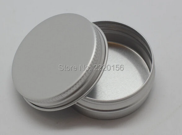 

Free Shipping 15ml Aluminium Balm Tins pot Jar 15g comestic containers with screw thread Lip Balm Gloss Candle Packaging 500pcs