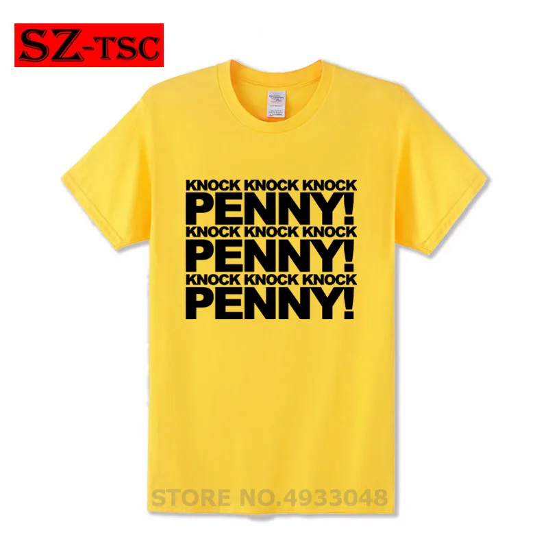 Мужские футболки горячая Распродажа The Big Bang Theory PENNY KNOCK 100% хлопок