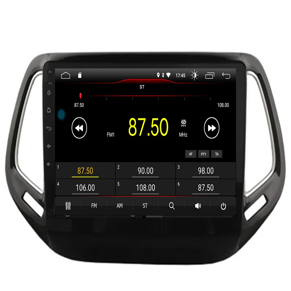 10,2 дюймов 4G LTE wifi головное устройство для Jeep Compass Android 9,1 2G+ 16G Автомобильный DVD Мультимедиа gps навигация