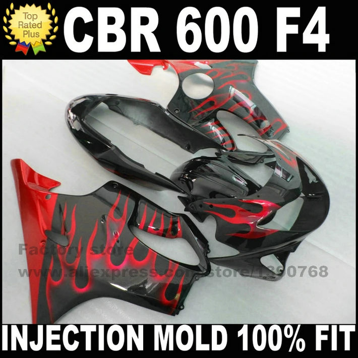 Комплект обтекателей под давлением для HONDA CBR 600 F4 Обтекатели 1999 2000 CBR600 99 00 красное