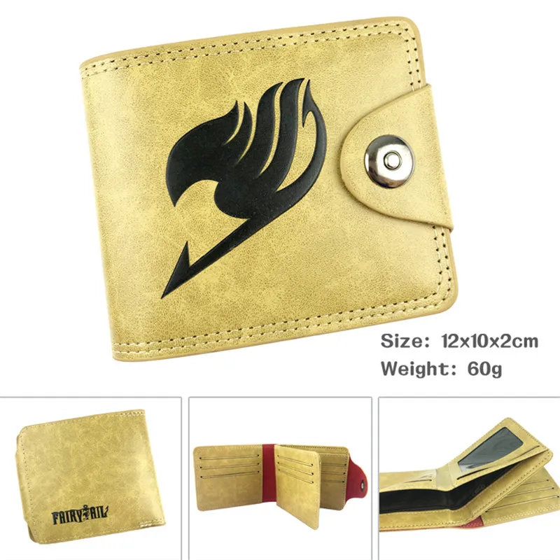 

Japan Fairy Tale Cartoon Anime Men Wo Boys Girls Short Leather Hasp Button Wallet Purse Money Holder
