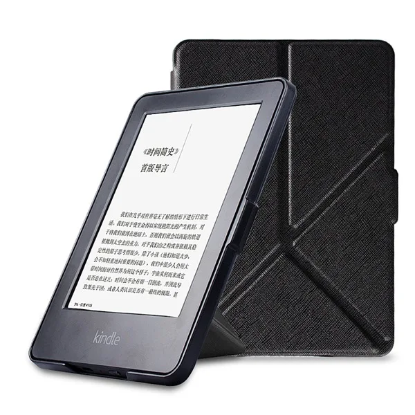 Умный чехол-Обложка для Amazon kindle Paperwhite 1 2 3 оригами pu кожаный чехол-подставка для чтения электронных книг kindle paperwhite 3 2 1 - Цвет: KPW BXJG BK