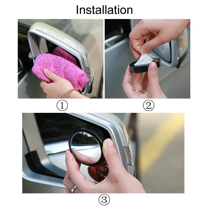 

2019 Universal Car Mirror Wide Angle Double Use Assist Round Convex Blind Spot Mirror For Parking Rear View Mirror Rain Shade