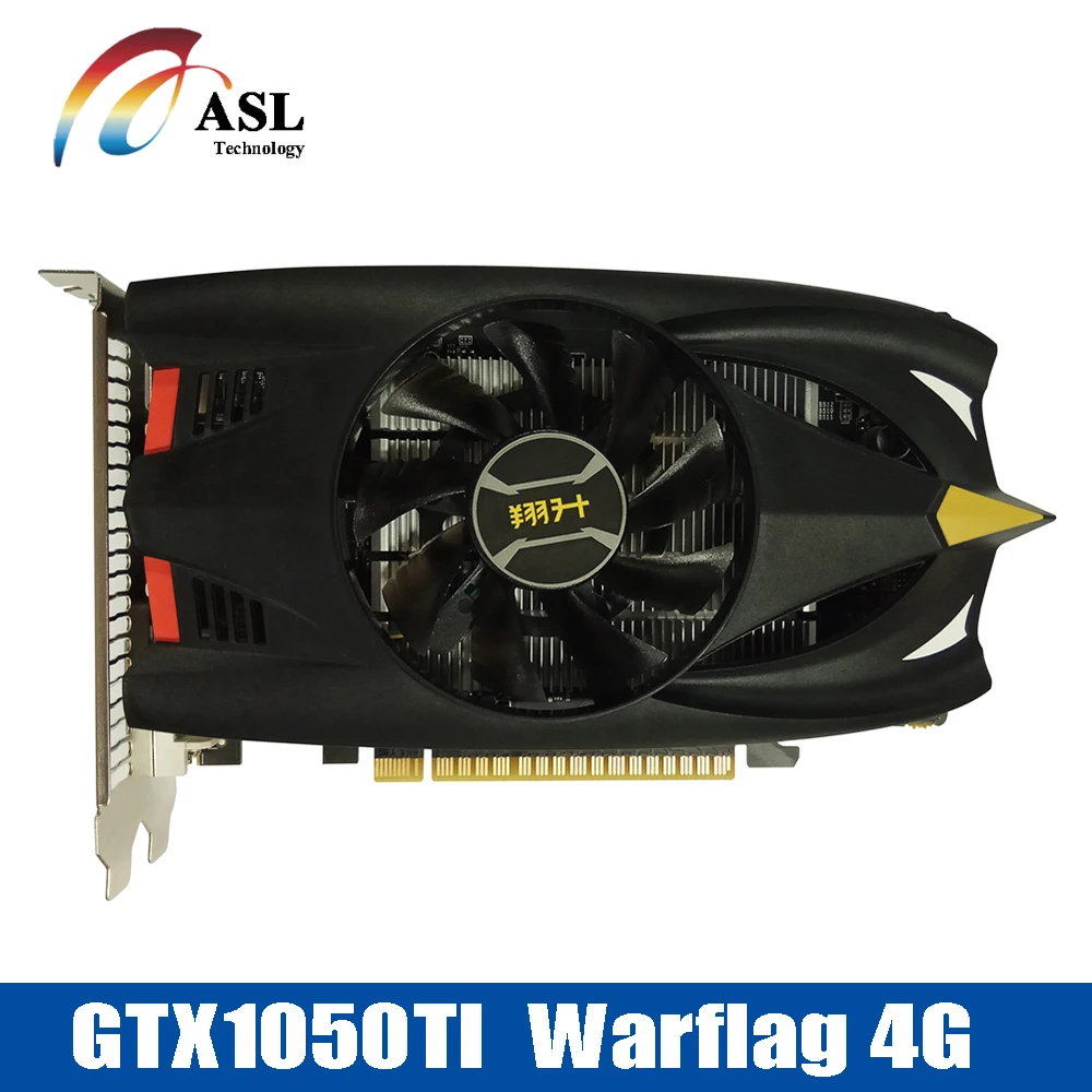 ASL GTX1050 Ti Skynet 4 ГБ D5 Графика карты 128bit 7008 мГц GDDR5 HDMI + DVI CUDA Core768 7680x4320/60 Гц видео карта