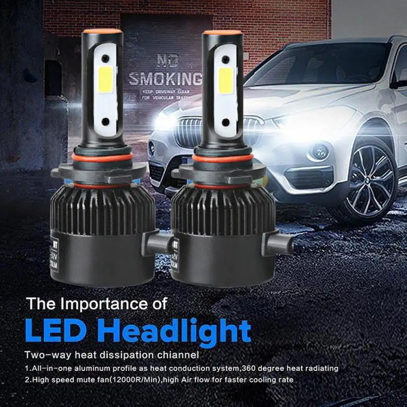 Автомобильный Стайлинг 110 Вт 9005 COB LED 16000LM Автомобильные фары комплект лампы для