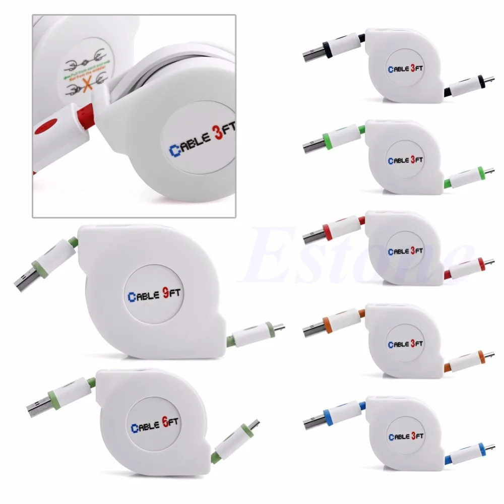 Новейший 1/2/3 М Выдвижной Micro USB кабель для синхронизации данных и зарядки Android LG