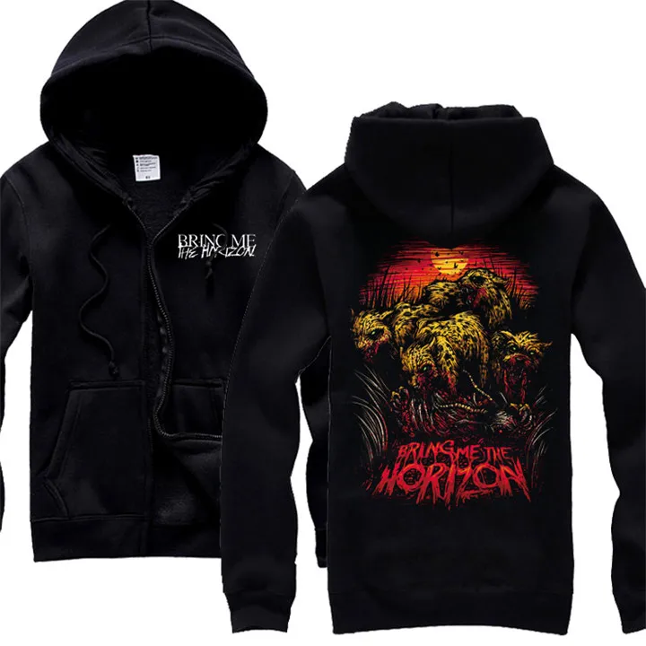25 конструкции черепа Орел американский Повседневное Bring Me The Horizon sudadera рок толстовки куртка панк толстовка на молнии брендовая одежда - Цвет: 3