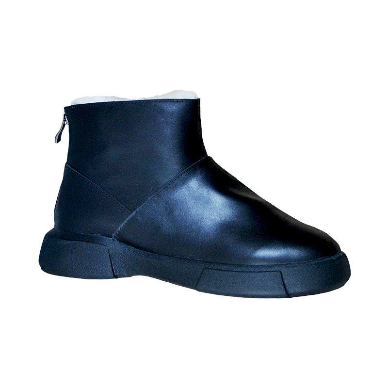 Женские зимние ботильоны из натуральной кожи женская зимняя обувь без застежки