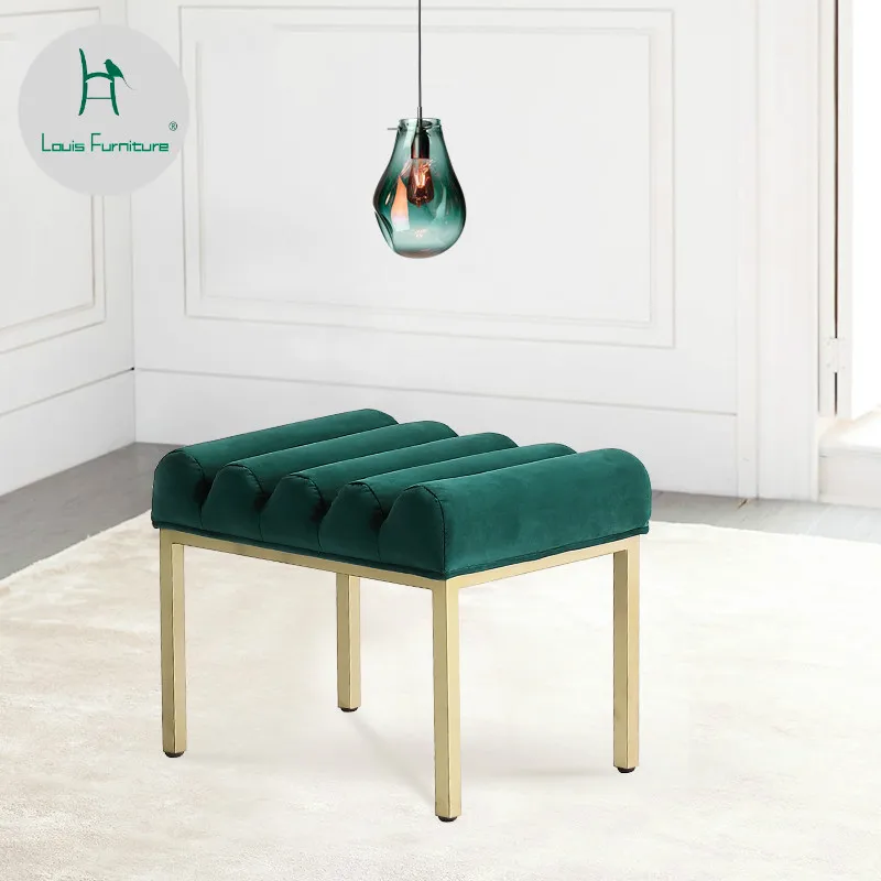 

Луи Мода табуреты османс скандинавский Металл Замена маленькая квартира современная простая гостиная ткань домашний стул для макияжа