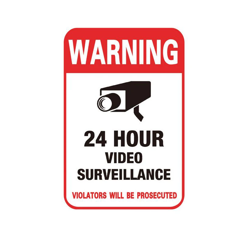 Настенные стикеры 24H CCTV видео камера системы предупреждающий знак настенные