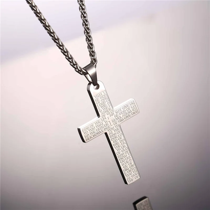 Крест ожерелья и кулон из нержавеющей стали желтого золота Цвет английская