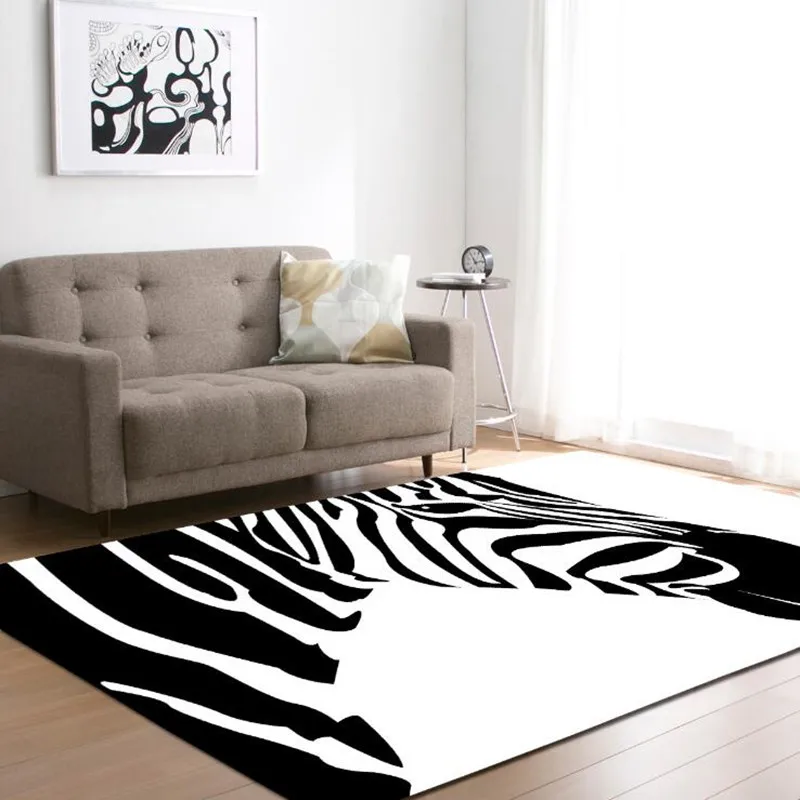 Ковры с принтом зебры для гостиной игровой коврик детской спальни ползания