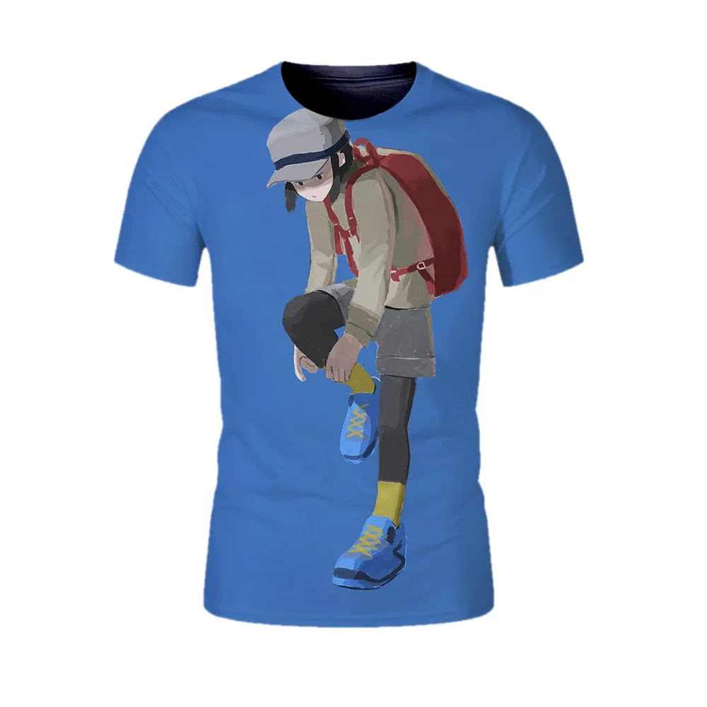 anime 3D cartoon print T-Shirts cool girl t shirts graphic tees men summer women shirt streetwear teens tshirt casual tops | Мужская