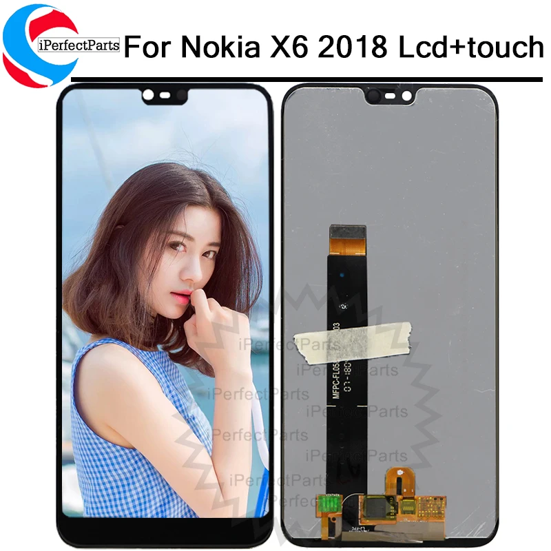 Новый ЖК дисплей для Nokia X6 2018 TA 1099 1109 + дигитайзер сенсорного экрана в сборе