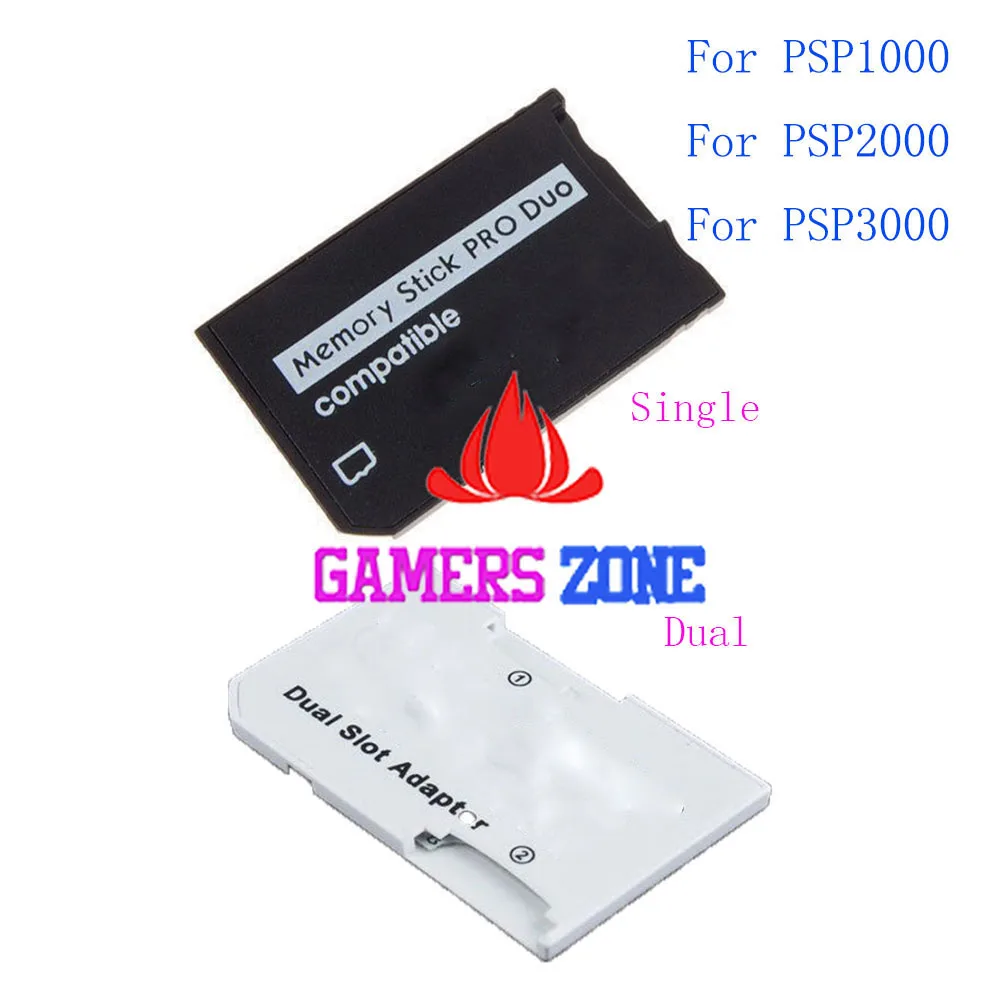 30 шт. SD HC к Memory Stick MS Pro Duo Card двойной адаптер с 2 слотами для Sony PSP 1000 2000 3000|hc|hc 300hc 10 |