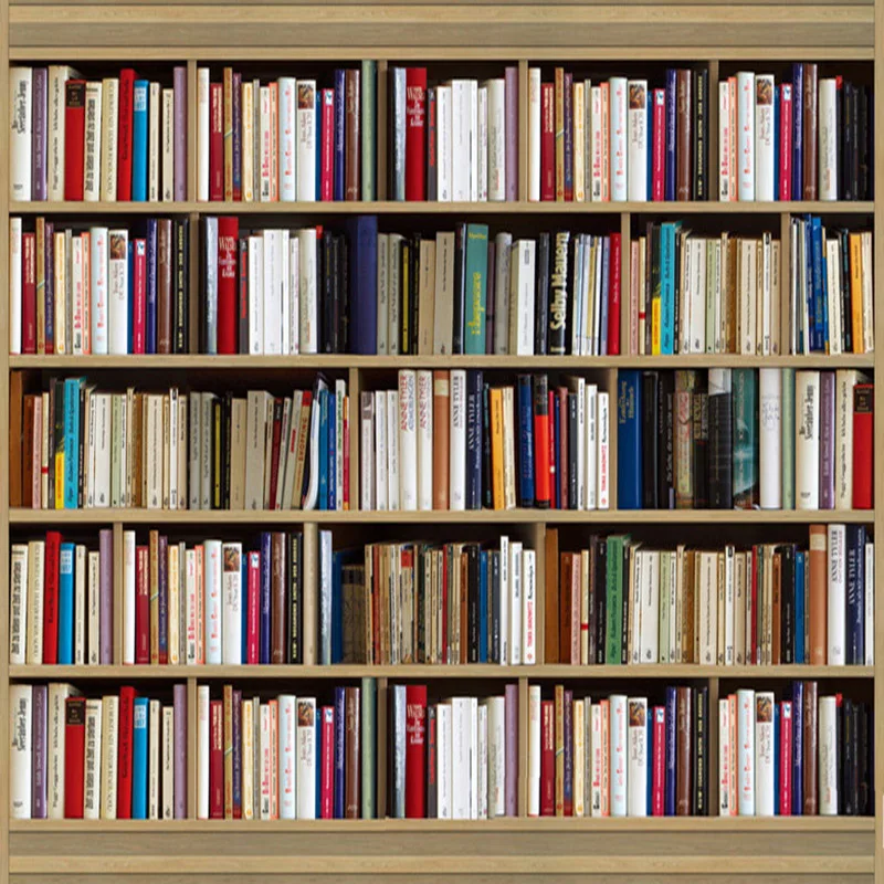 Новый дизайн обоев современные стерео фотообои для книжной полки кабинета