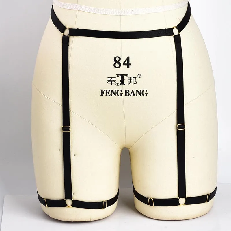 Сексуальный черный пояс для чулок в стиле харадзюк подвязки Летний стиль