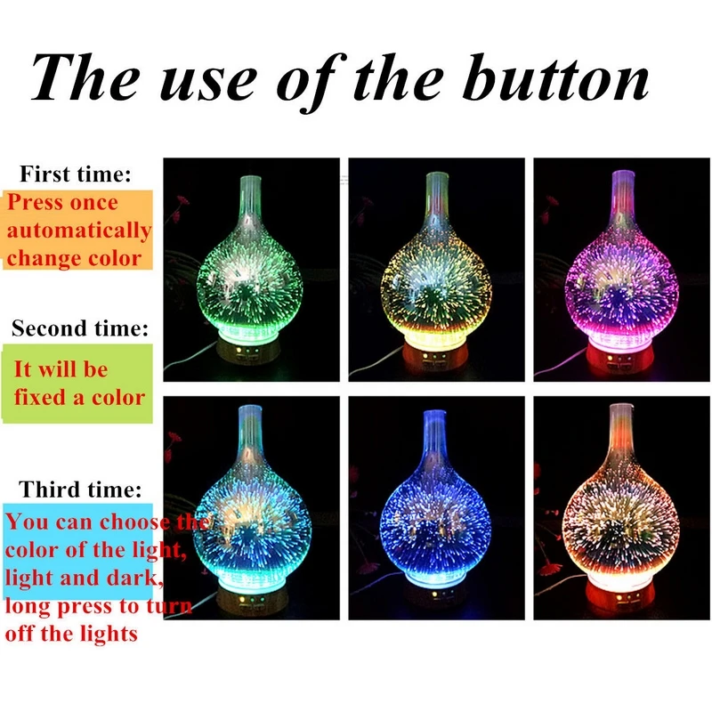 2019 New Fashion LED Light Essential Oil Mist Humidifier Ultrasonic Aroma Diffuser Aromatherapy | Освещение