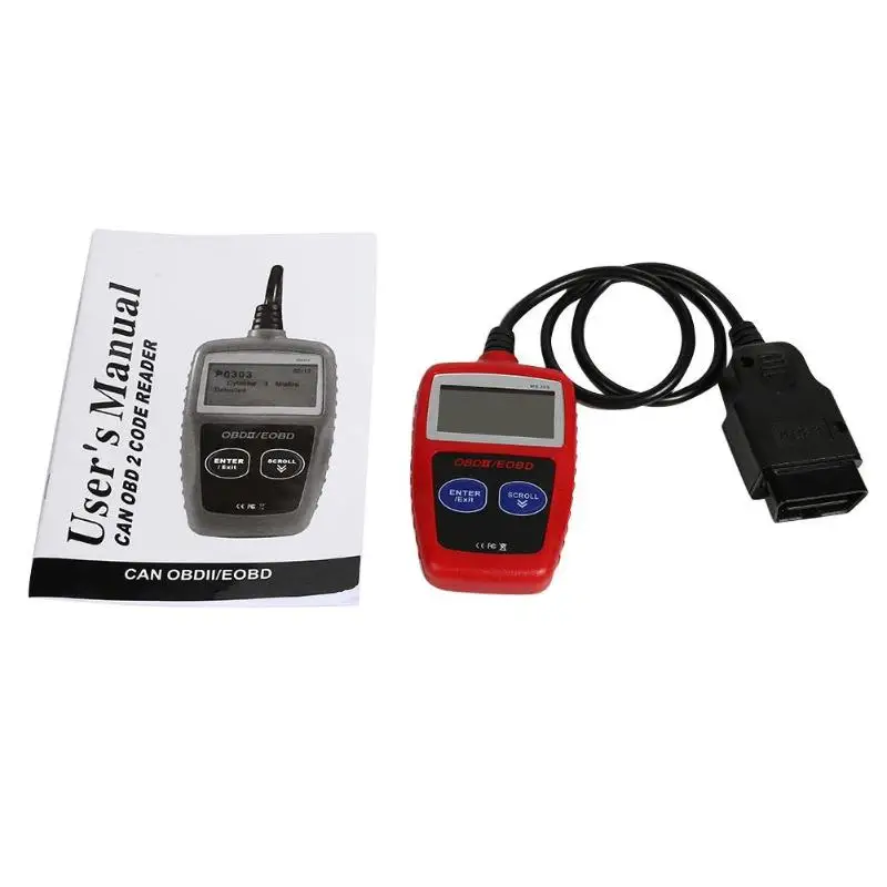 MS309 Многофункциональный OBD2 сканер ABS пластик считыватель кодов OBDII EOBD