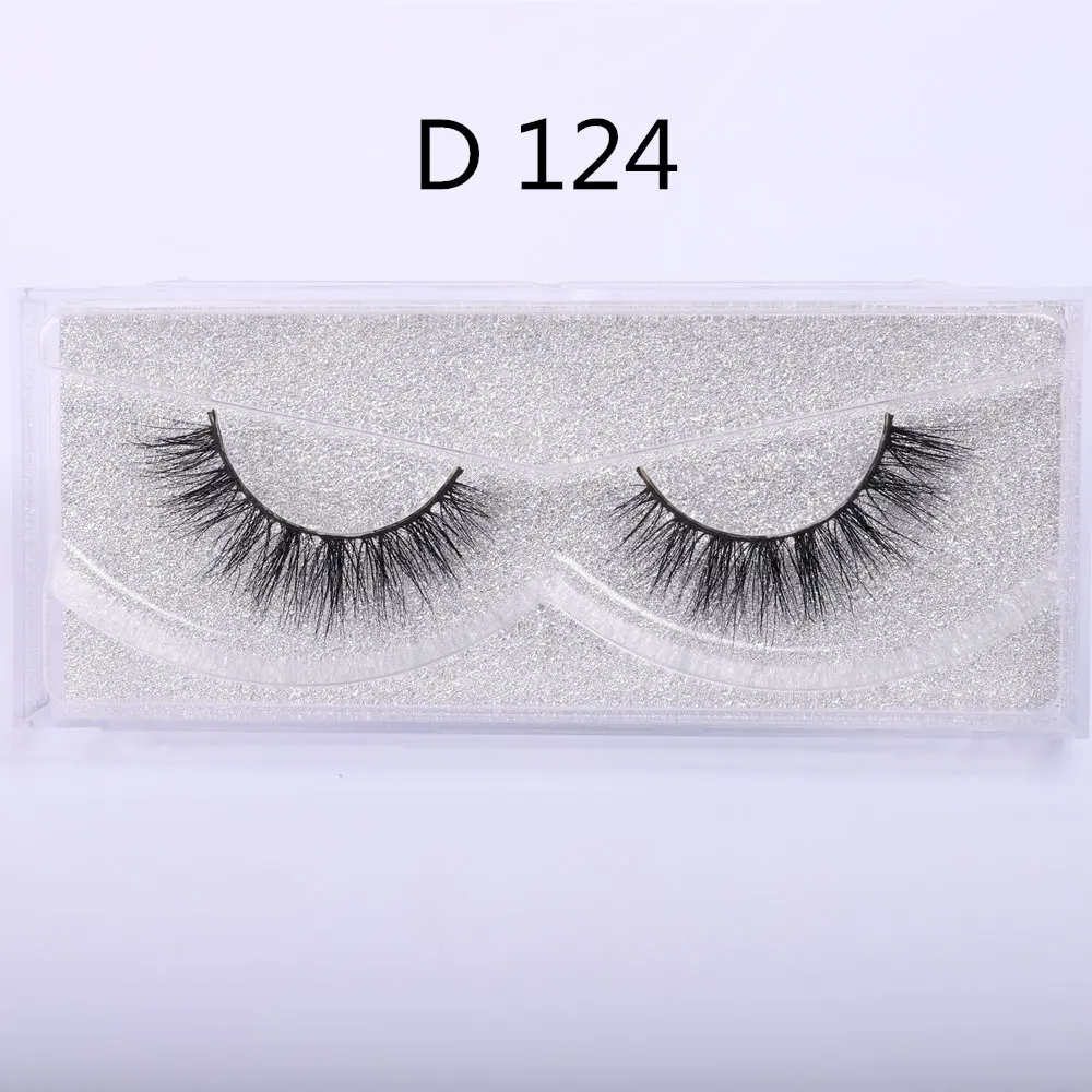 D124 WOWANGEL, норковые ресницы, 3D ресницы, толстые, ручная работа, ресницы, полная полоска, поддельные, Maquiagem, бесплатно, Роскошные, 1 пара, накладные ресницы D104 - Цвет: D124