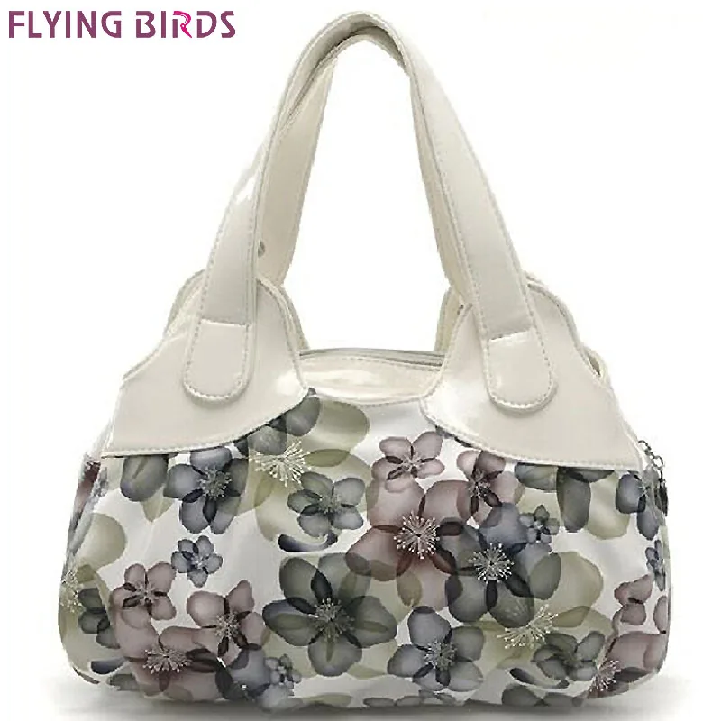 Летающие птицы! Женские кожаные сумки популярные женские с цветочным узором