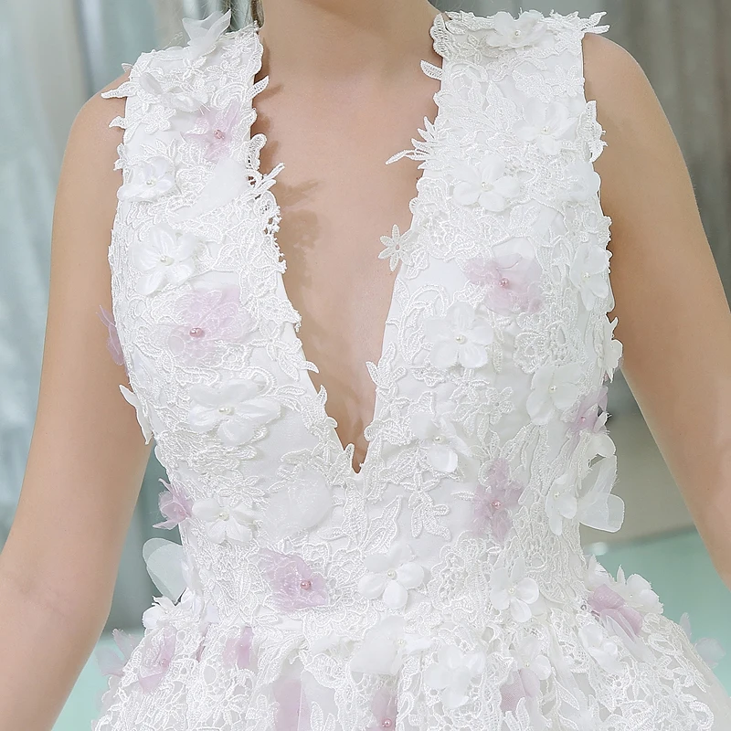 Белый Homecoming платья A-Line v-образным Вырезом cap Sleeves Appliques Кружева Цветы Backless элегантные коктейльные платья