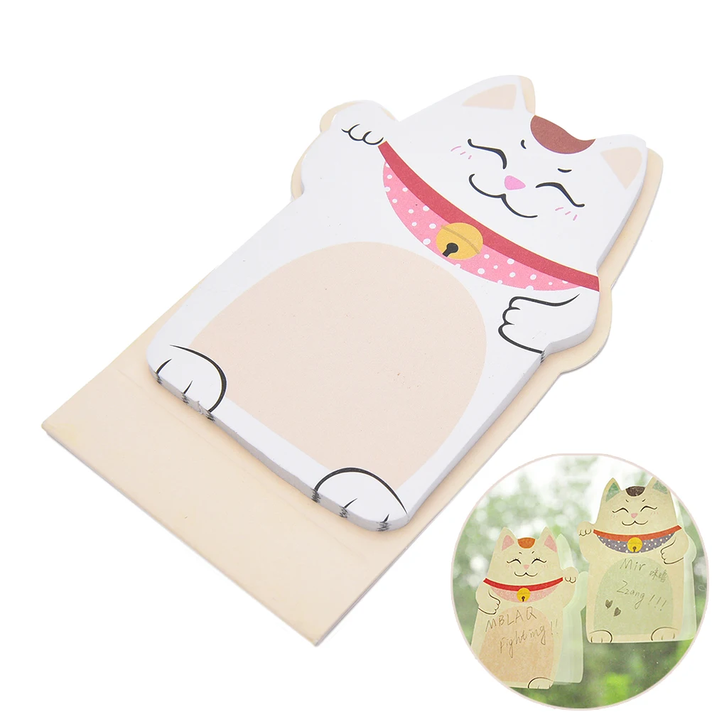 Клейкие стикеры для заметок заметки по повестке дня Kawaii Lucky Cat животных