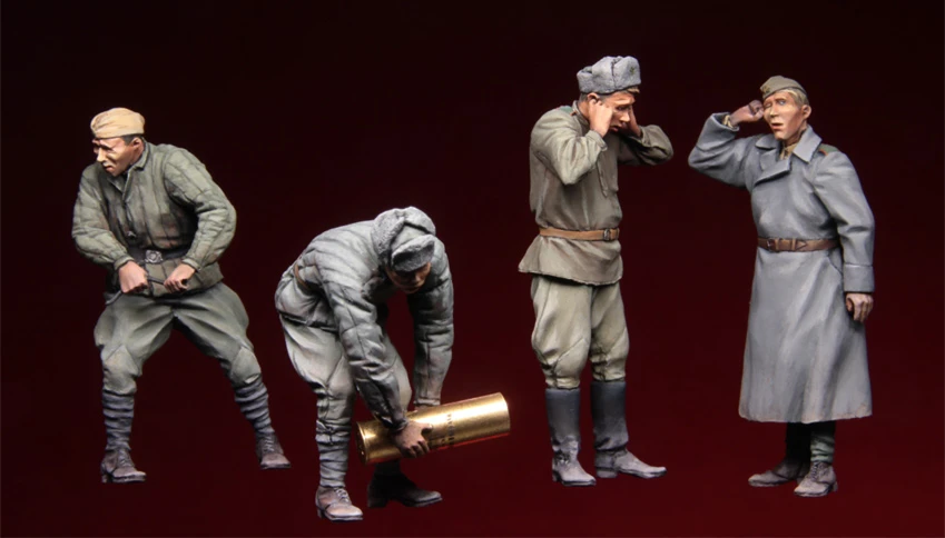 1/35 модельная фигурка из смолы набор 137 русский пистолет фигурки команды в