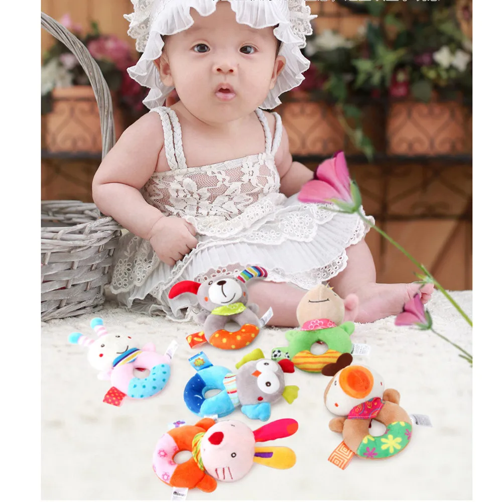 Детские погремушки в виде животного Музыкальная развивающая игрушка