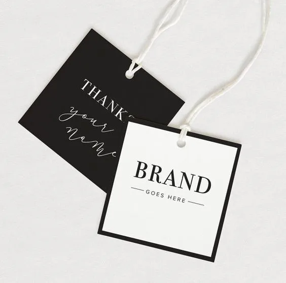 

Custom Clothes Gold Hot Stamping Paper Tags