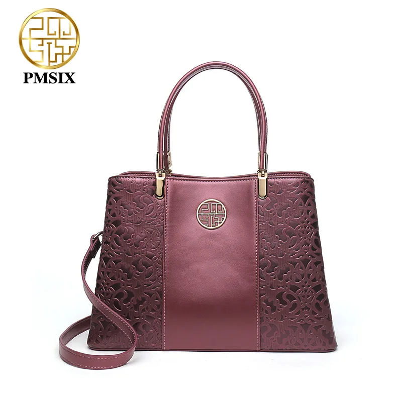 PMSIX большой емкости модные тисненые повседневные Bolsa Feminina роскошные сумки женские дизайнерские сумки - Цвет: Red