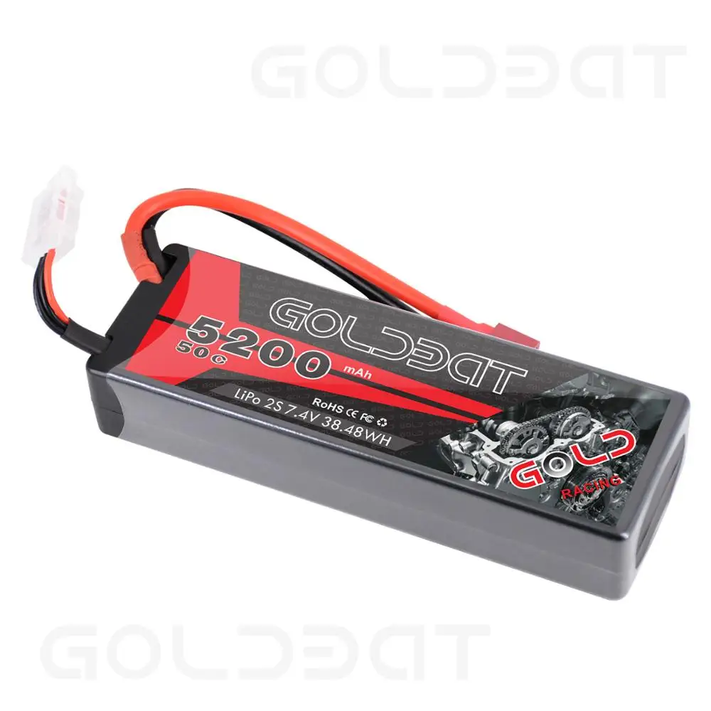 2 шт. Lipo аккумулятор GOLDBAT для RC 5200 мА/ч 7 4 В 50C 2S LiPo с разъемом Deans автомобилей
