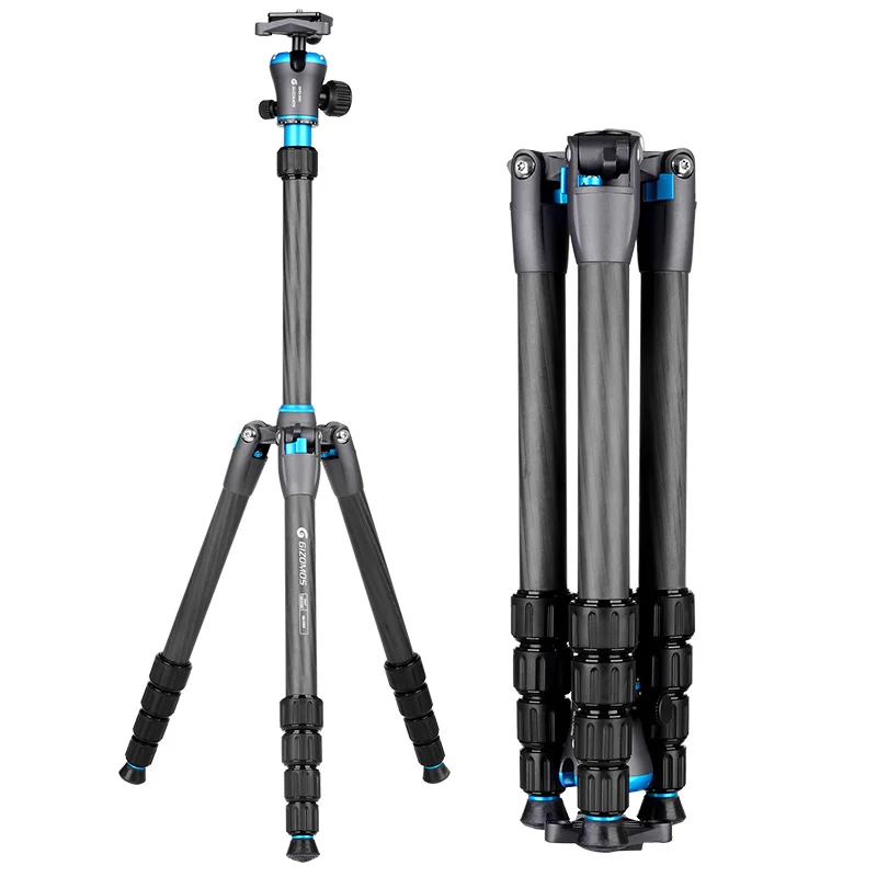 GIZOMOS GD-25C5 + GHD-30D легкий профессиональный портативный штатив из углеродного